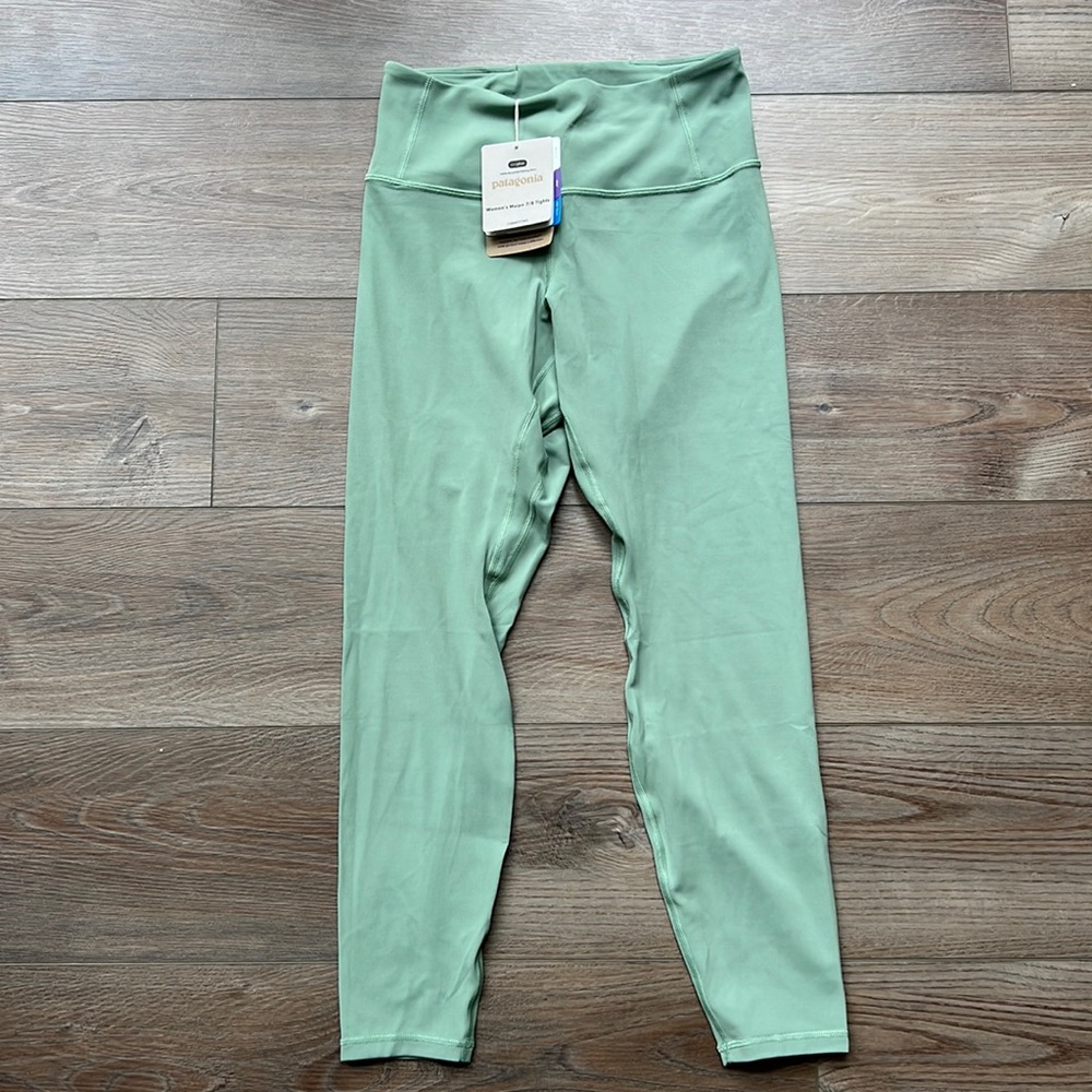 Womens Size Medium Patagonia Maipo 7/8 Length Tights Green